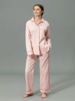 Nocturne Pajama Set, Large - Pink & Scarlet